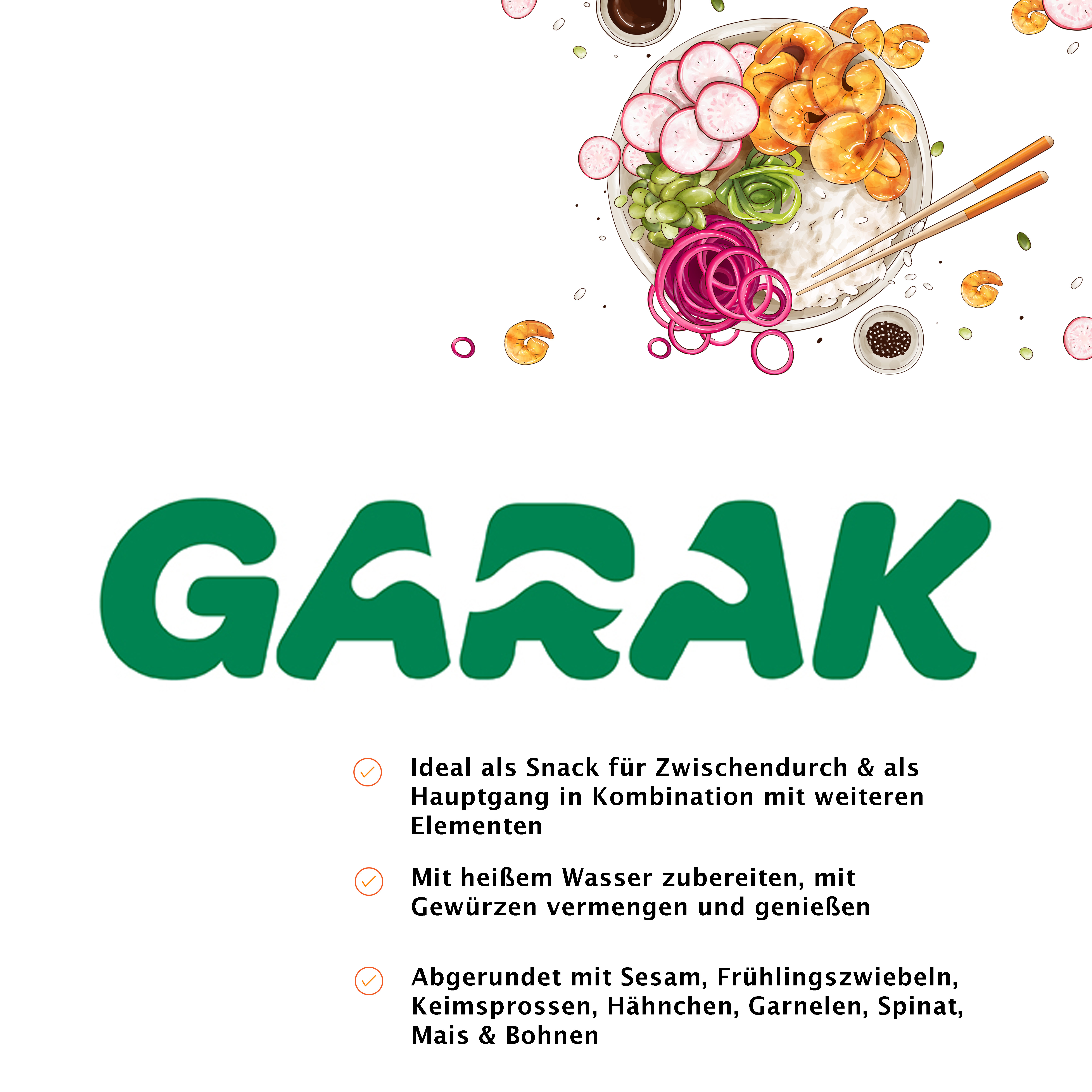GARAK Udon Bowl Katsuo 3x 215g Instant Nudeln