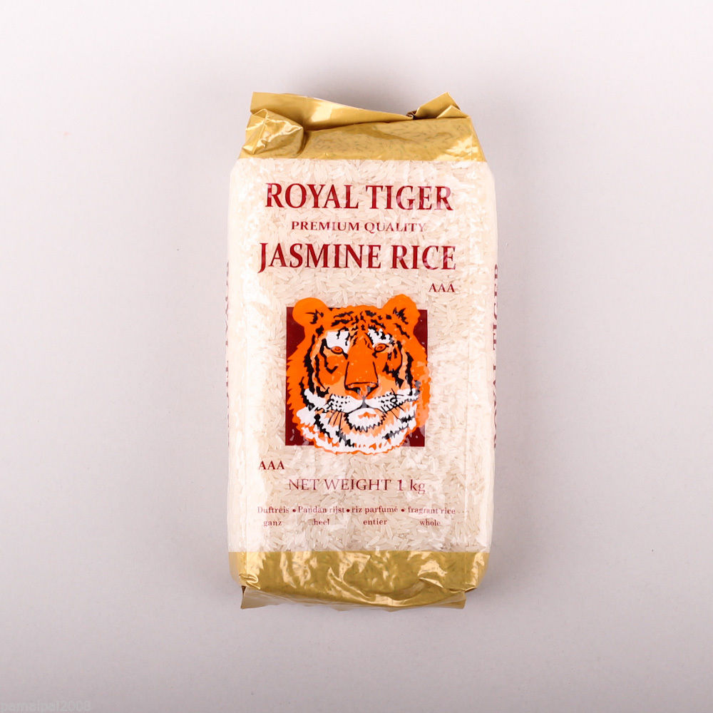 1kg Jasmin Reis von Royal Tiger Jasminreis Langkorn AAA Duftreis Jasmine Rice