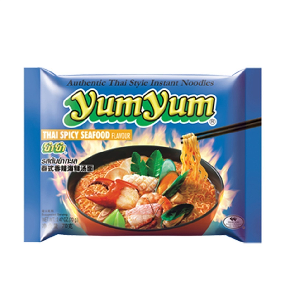 YumYum Thai Spicy Seafood Flavour 120x70g Asiatische Instant Nudeln aus Thailand
