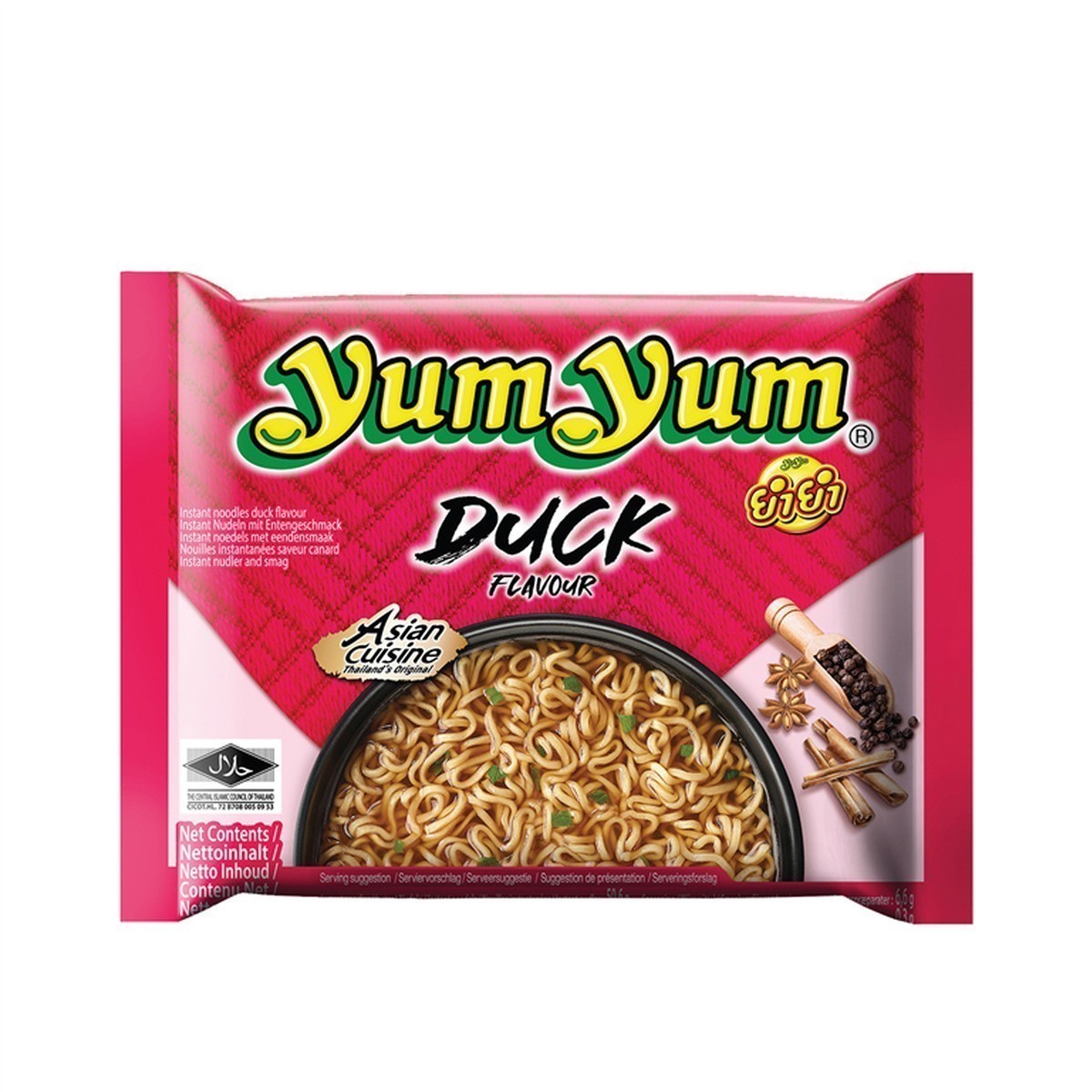 YumYum Duck Flavour 120x 60g Asiatische Instant Nudeln mit Entengeschmack