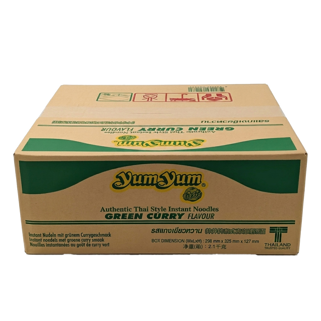 YumYum Green Curry Flavour 120x60g Asiatische Instant Nudeln mit Currygeschmack