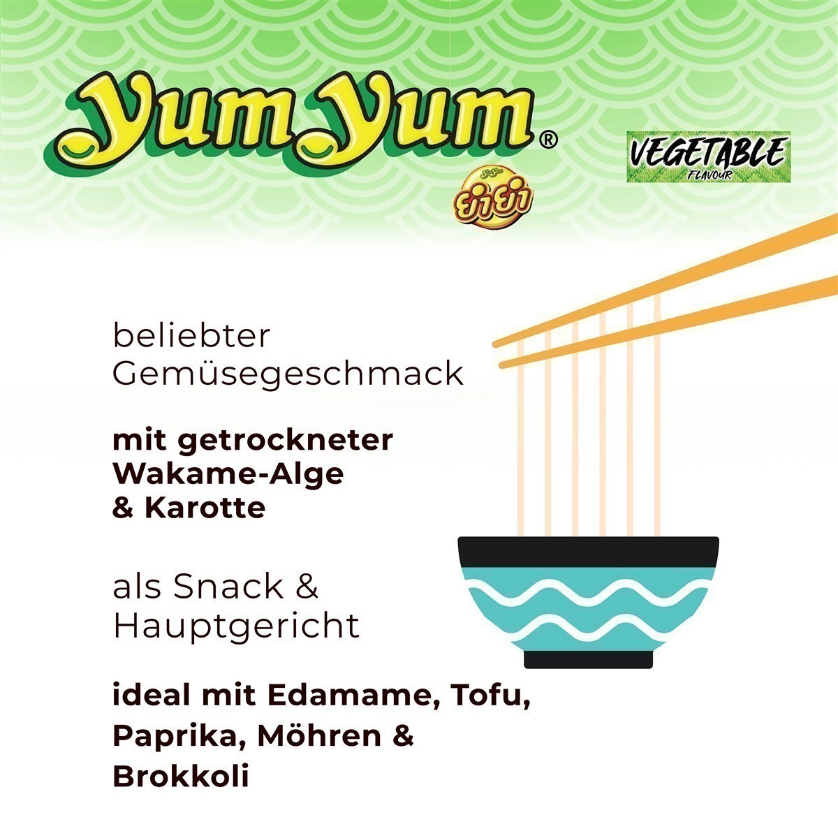 YumYum Vegetable Flavour Cup 36x 70g Asiatische Instant Nudeln Becher Gemüsegeschmack