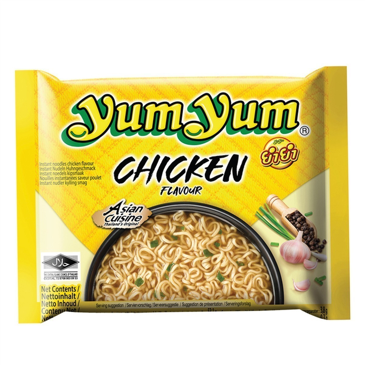 YumYum Chicken Flavour 120x60g Asiatische Instant Nudeln mit Huhngeschmack
