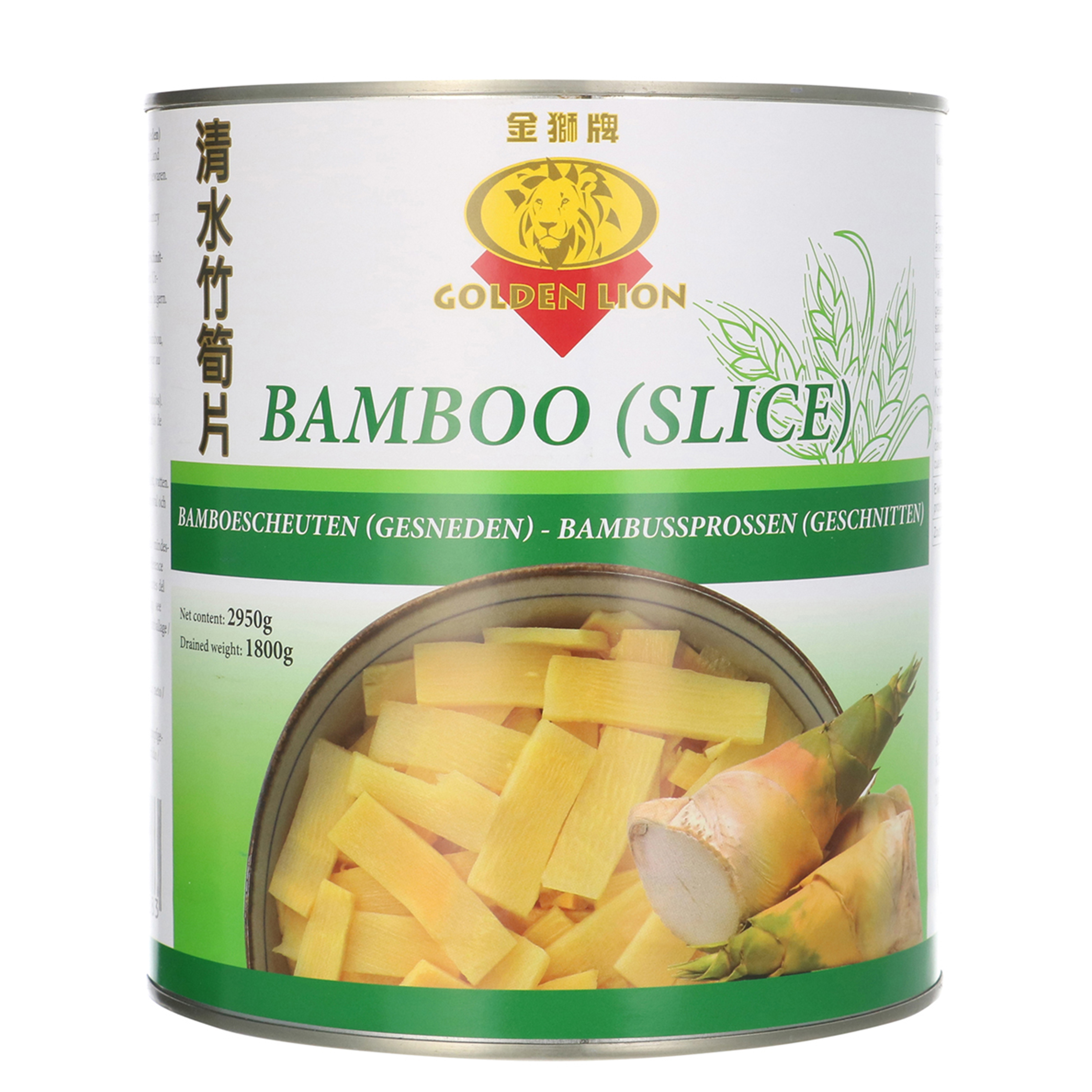 GOLDEN LION Bambussprossenscheiben 6x 2950g für Ramen, Peking Suppe & Thai Currys