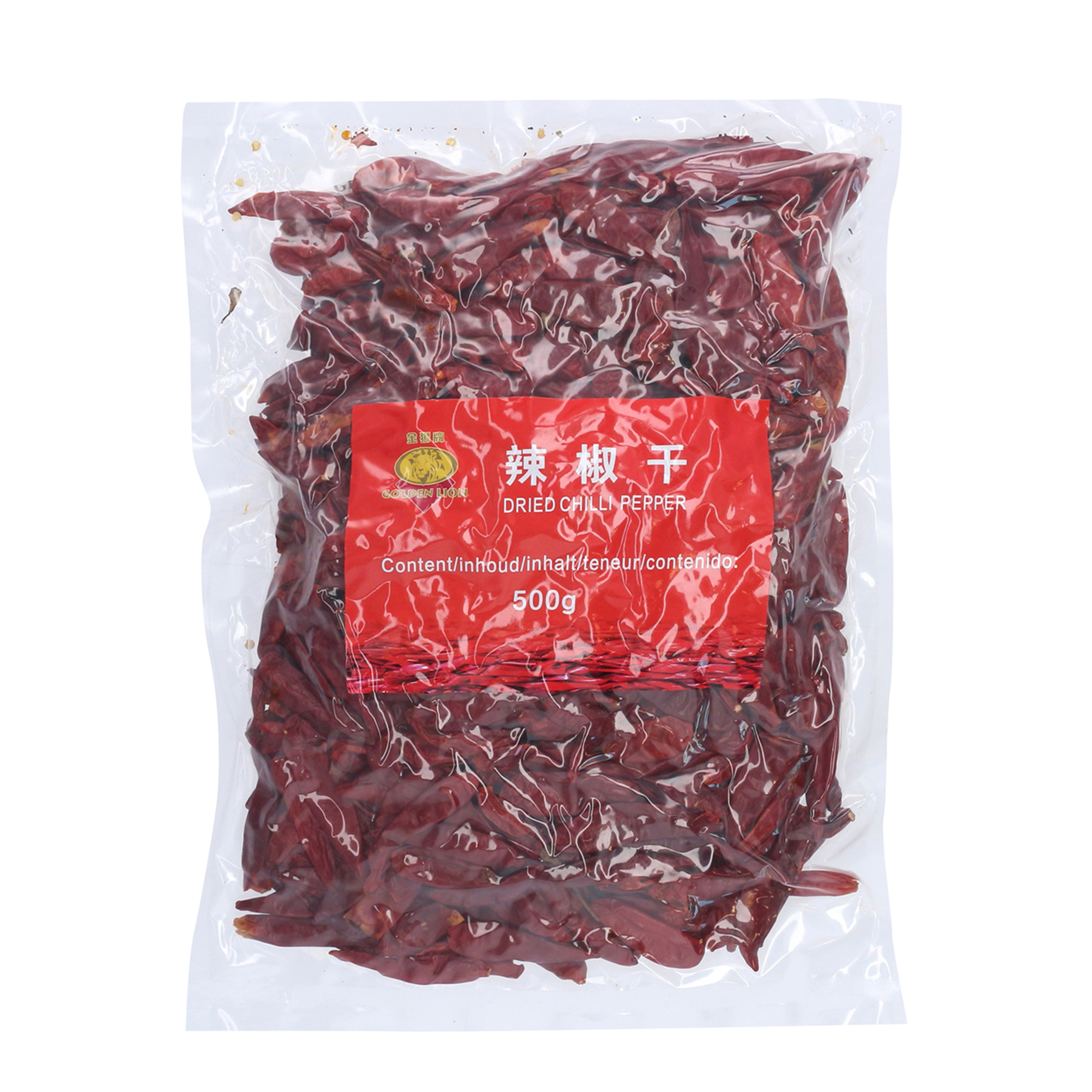 GOLDEN LION Getrocknete Chilischoten 500g Chilis für Pad Kra Pao & Mapo Tofu