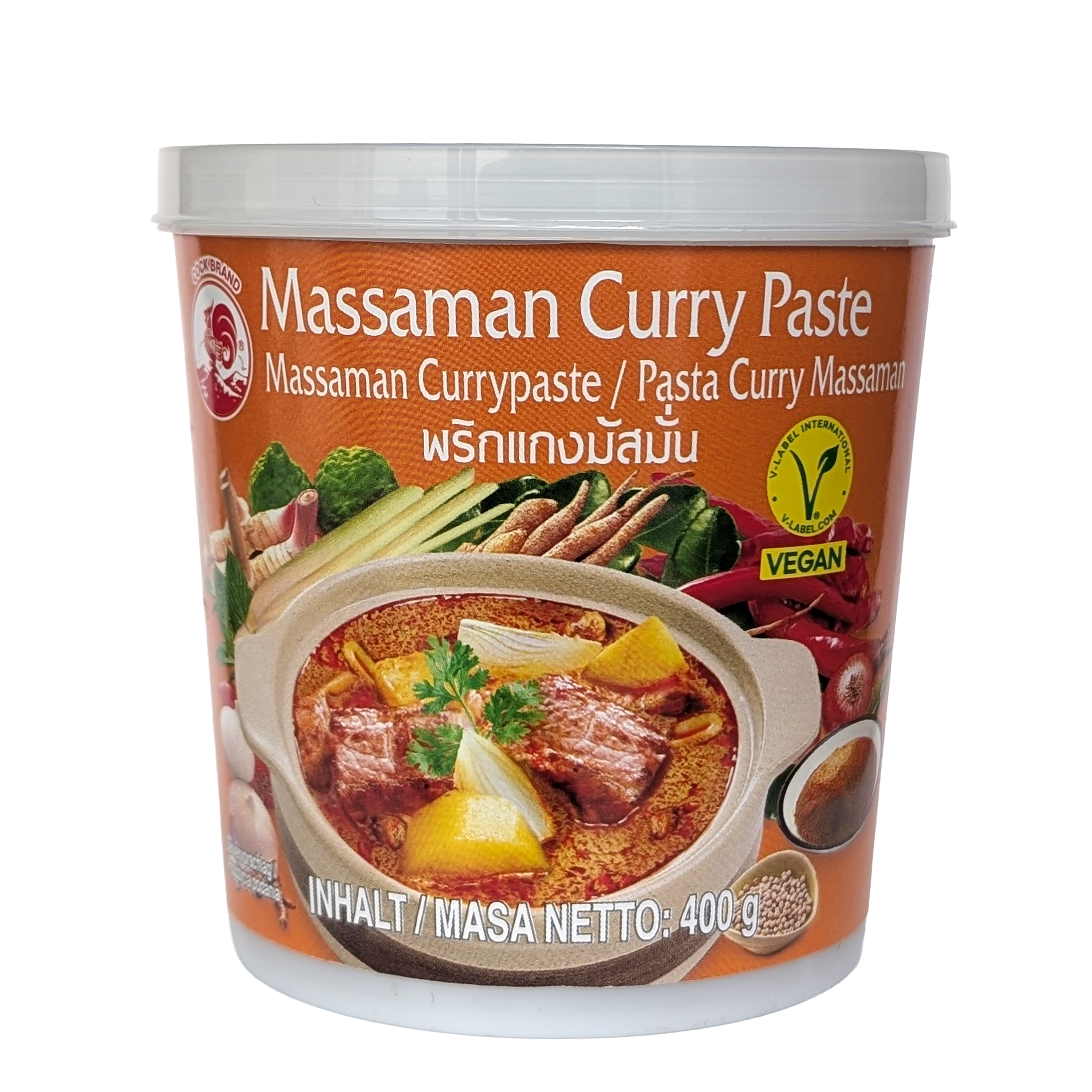 Cock Brand Massaman Curry Paste 400g Gewürzpaste für Curry aus Thailand