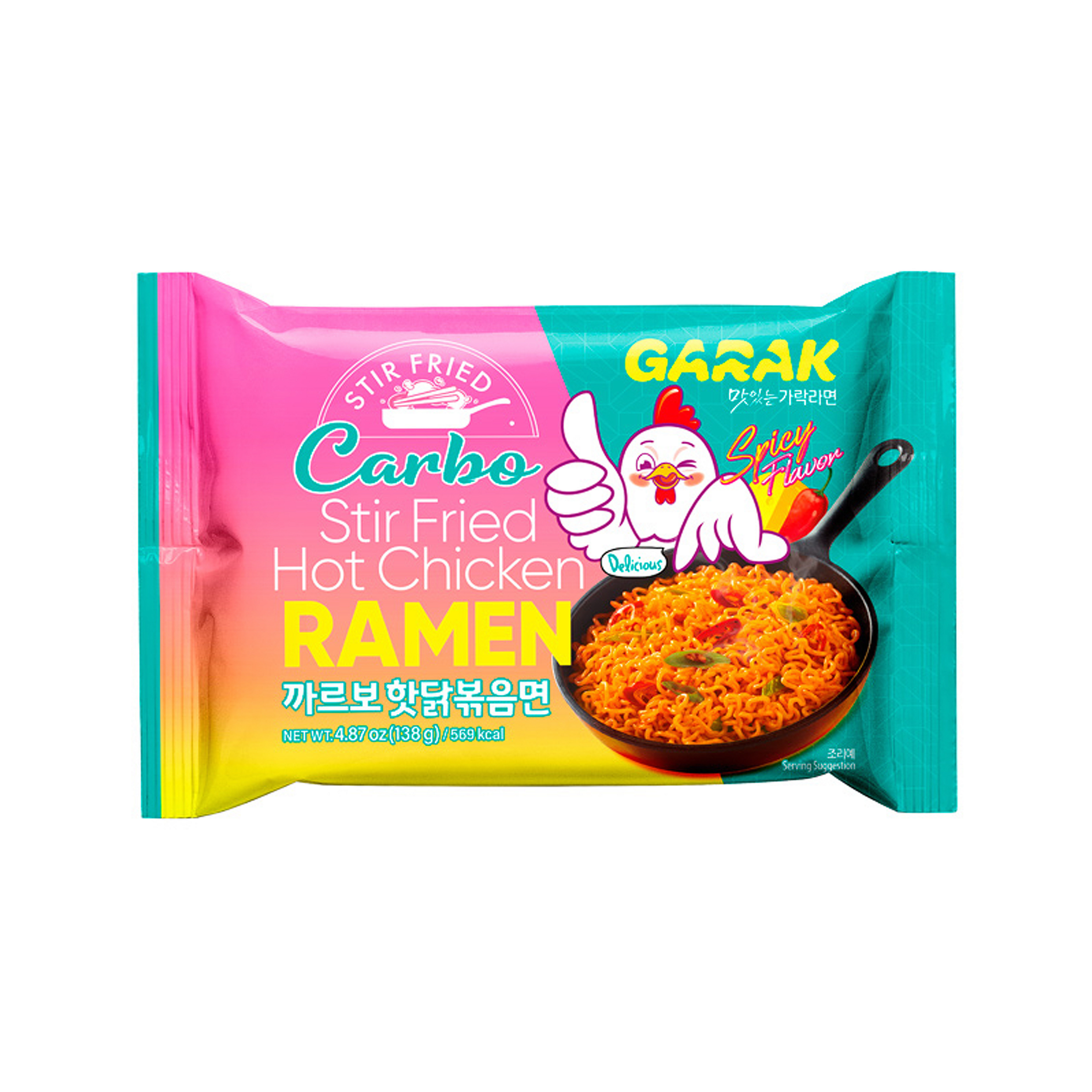 GARAK RAMEN Carbo Stir Fried Hot Chicken 20x 145g Instant Nudeln