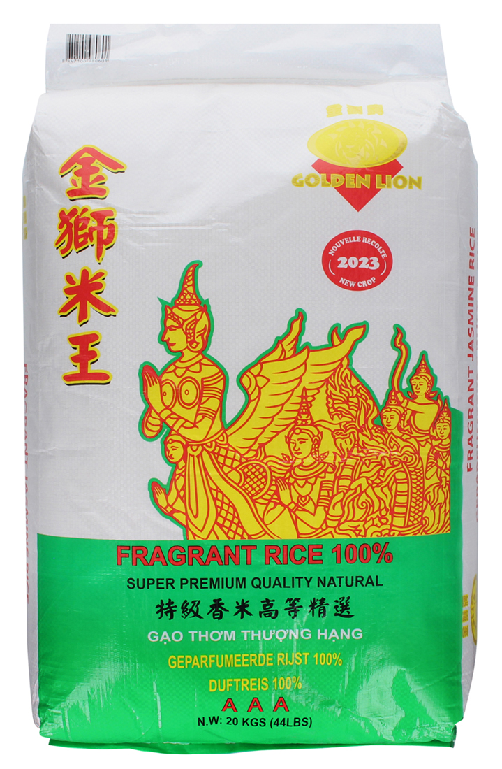 GOLDEN LION Jasmine Rice 20kg Jasminreis für asiatische Currys & Wok-Gerichte