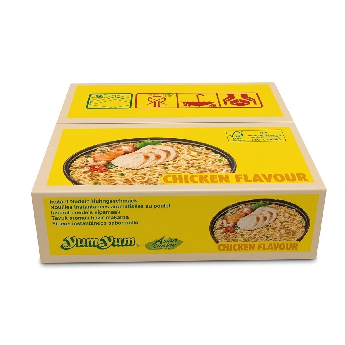 YumYum Chicken Flavour 120x60g Asiatische Instant Nudeln mit Huhngeschmack