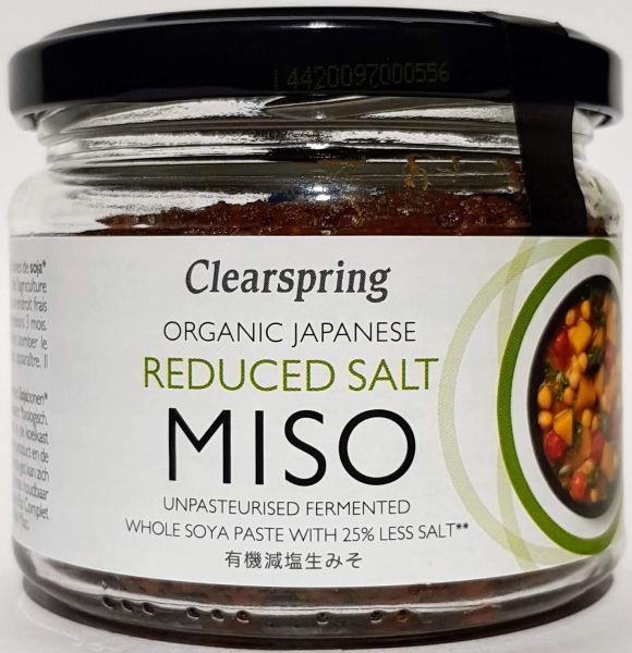 Clearspring Bio Salzarmes Genmai Miso unpasteurisiert 6x 270g Japan