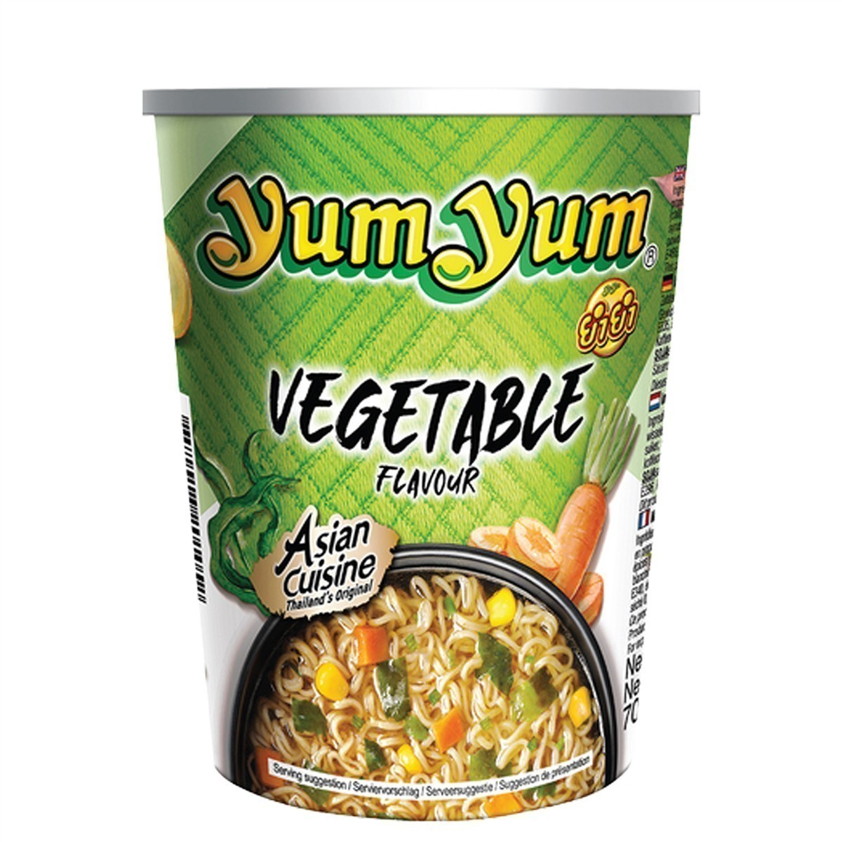 YumYum Vegetable Flavour Cup 36x 70g Asiatische Instant Nudeln Becher Gemüsegeschmack