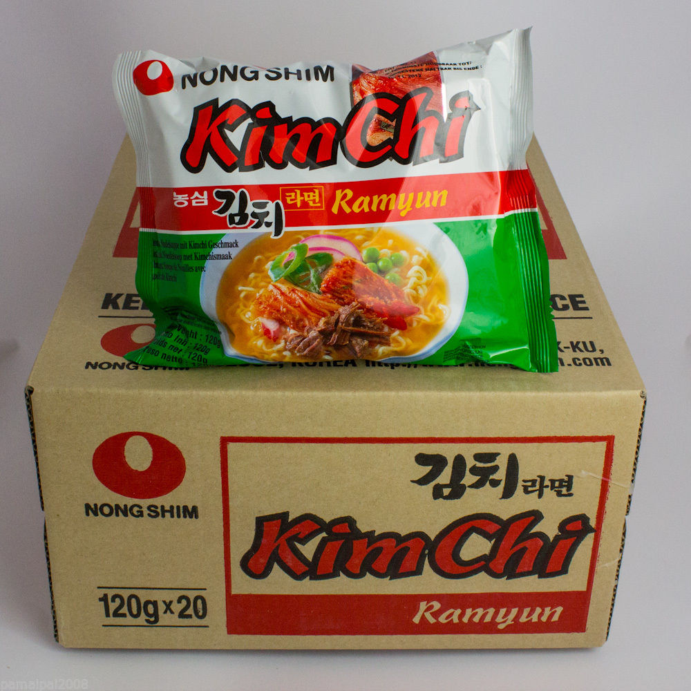 SPAREN: 1 Karton Nong Shim KIMCHI Ramen Ramyun Instant Nudelsuppe 20x120g Suppe