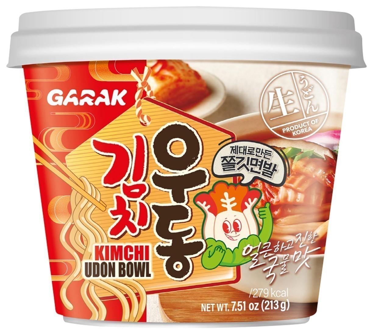 GARAK Udon Bowl Kimchi 3x 213g Instant Nudeln